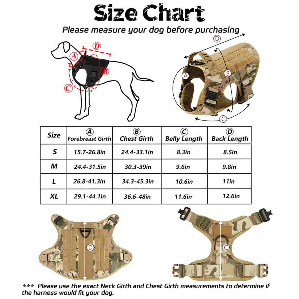 Large Dog Harness And Leash Set, Training Walking Vest Dog Harness And Collar For Medium Large Dogs