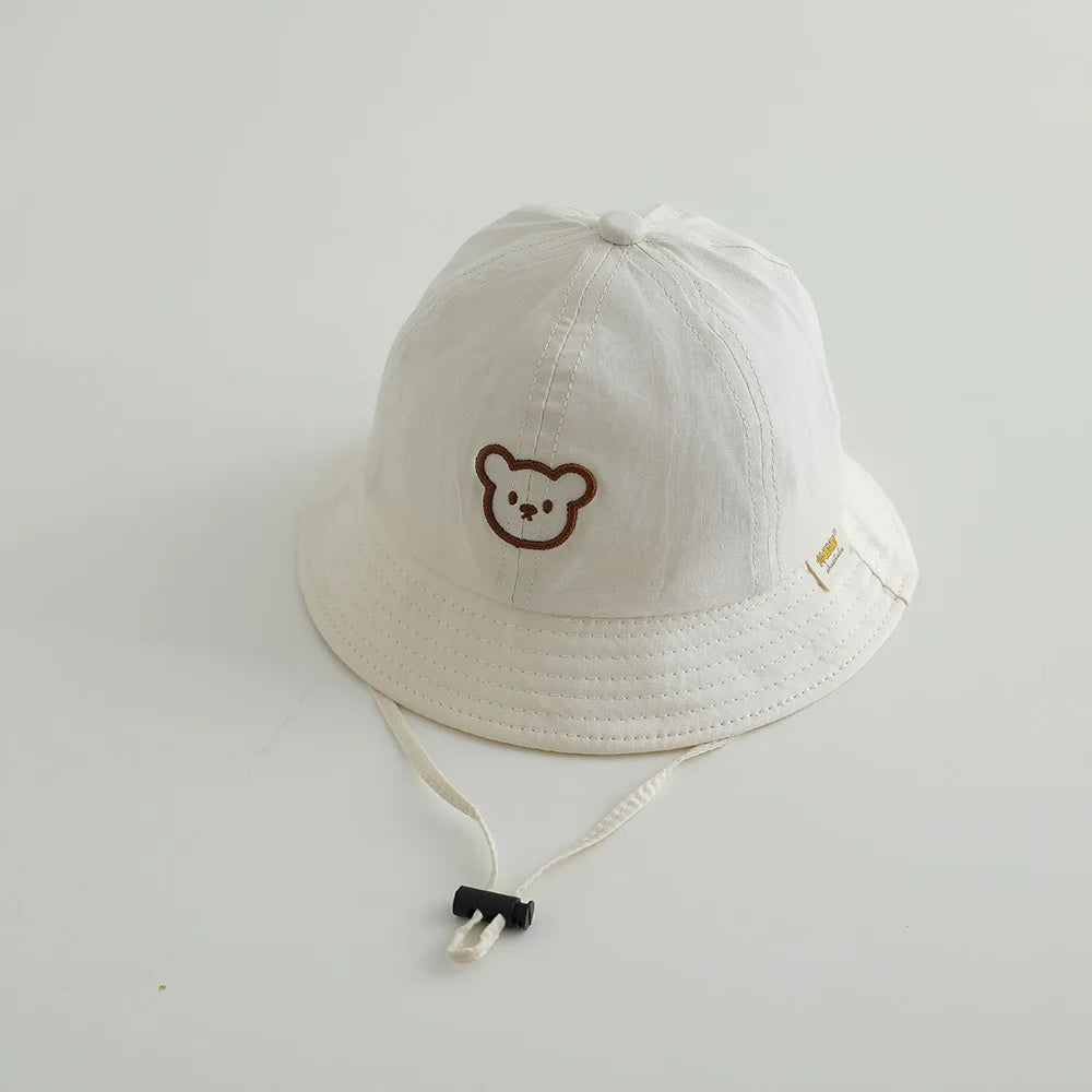 Cute Bear Baby Bucket Hats. Boy Girl Summer Uv Protection Fisherman Caps Kids Outdoor Sunshade Panama Basin Caps