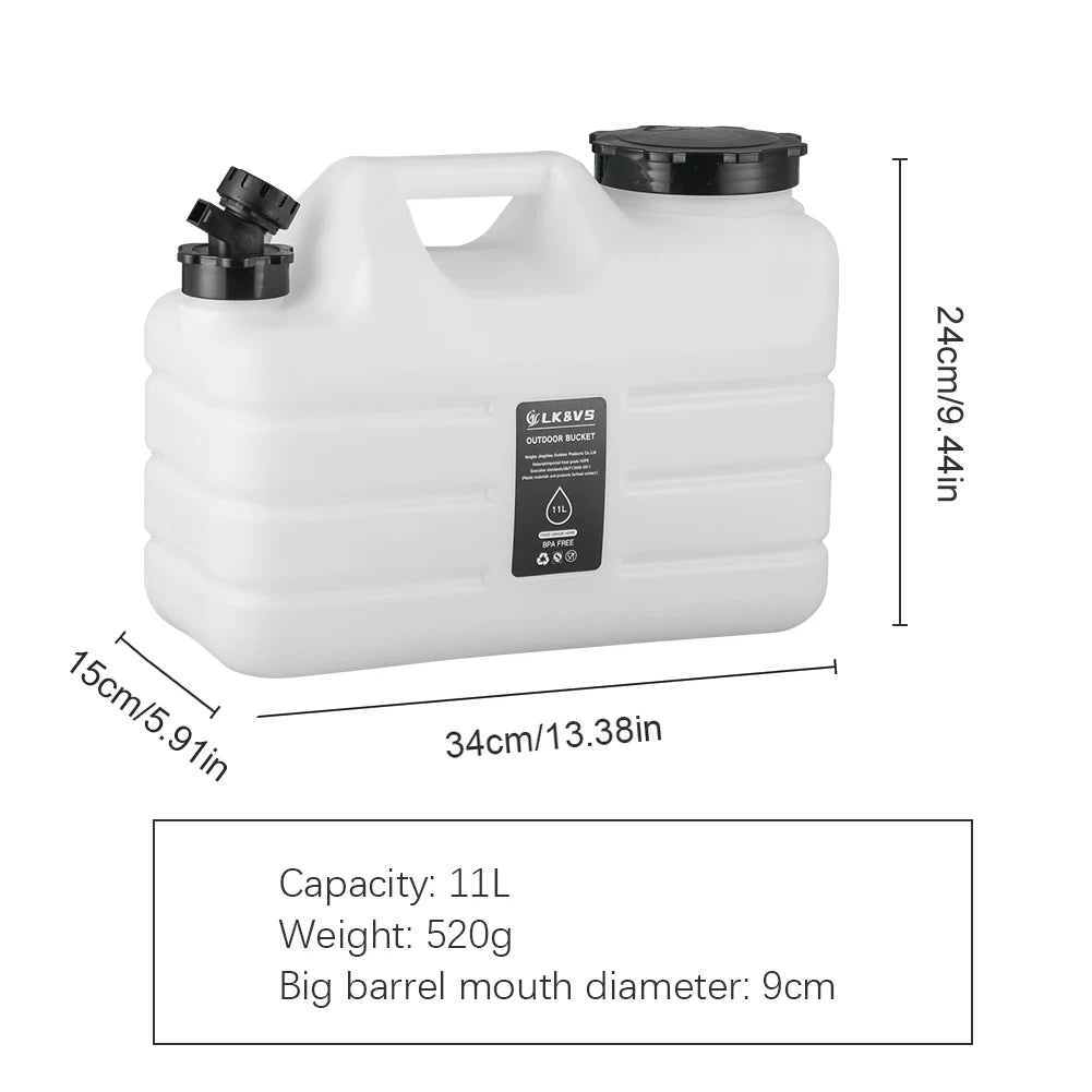 Drinking Water Container with Spigot, Leakproof Camping Water Tank Large Capacity Water Storage Carrier