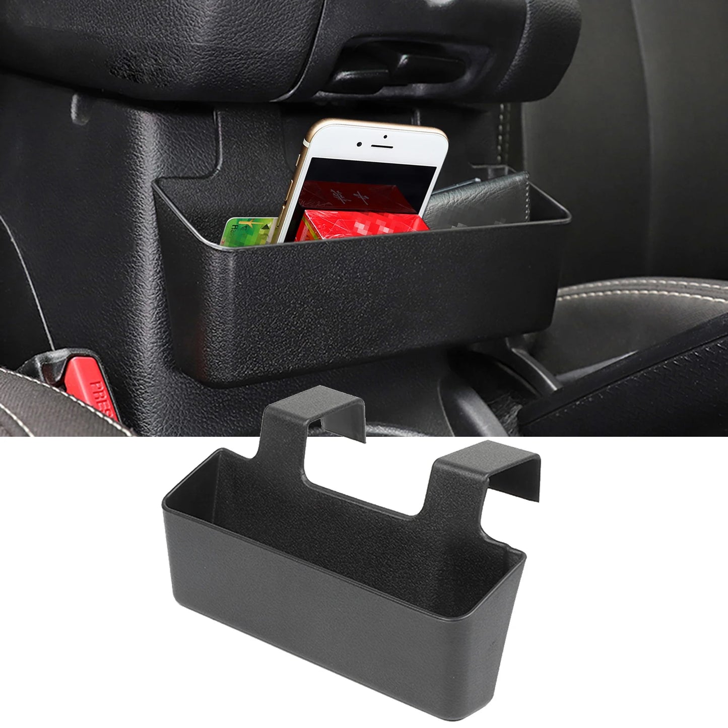 2PACK Armrest Storage Box Gear Shift Side Organizer for Jeep Wrangler JK JKU 2011-2017, Interior Tray Accessories Stowing Tidying