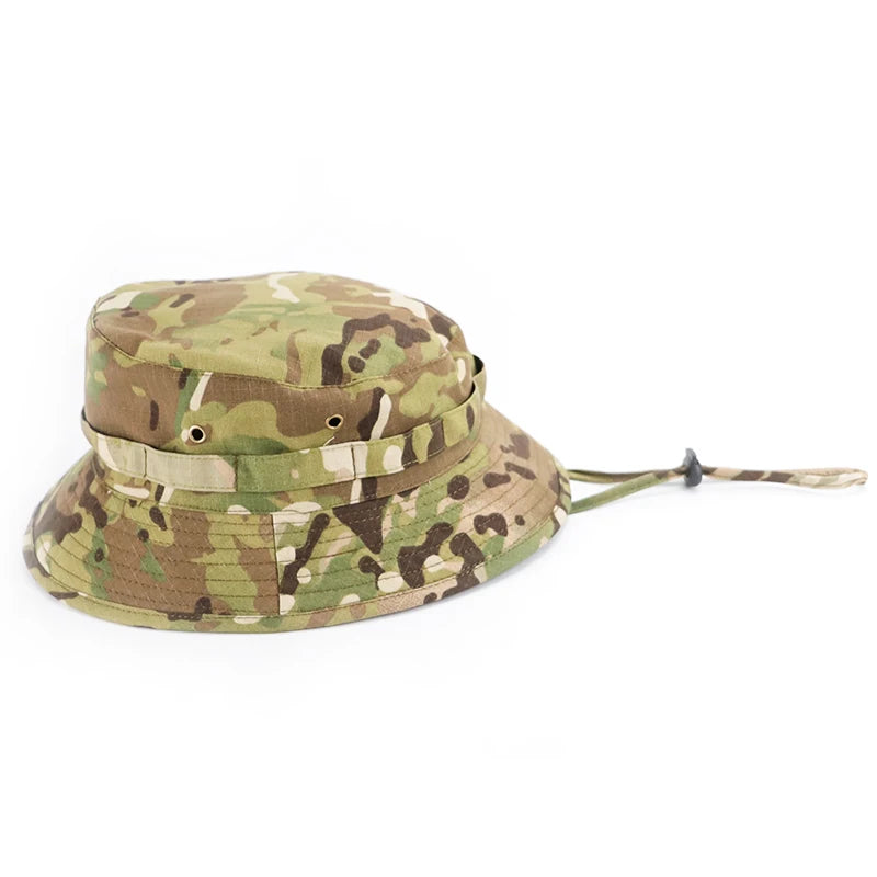 Men & Women Top Camo Summer Casual Tactical Boonie Hats Camouflage. Travel Bucket Hat Hunting Fishing Adjustable Jungle Bush Cap
