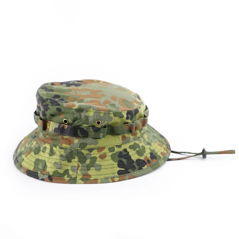 Men & Women Top Camo Summer Casual Tactical Boonie Hats Camouflage. Travel Bucket Hat Hunting Fishing Adjustable Jungle Bush Cap