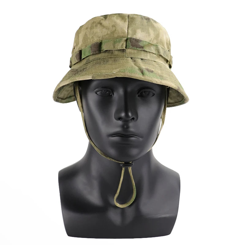 Men & Women Top Camo Summer Casual Tactical Boonie Hats Camouflage. Travel Bucket Hat Hunting Fishing Adjustable Jungle Bush Cap