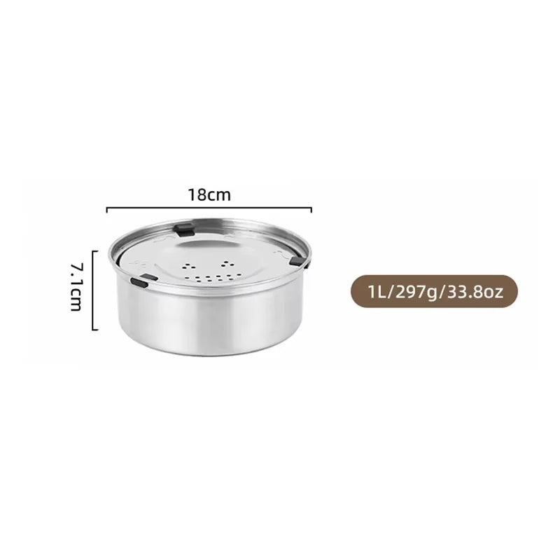 Stainless Steel No Spill Water Bowl for Dogs/Cats Non-Slip Slow Dog Bowl Water Feeder Dispenser for Medium Large Dogs