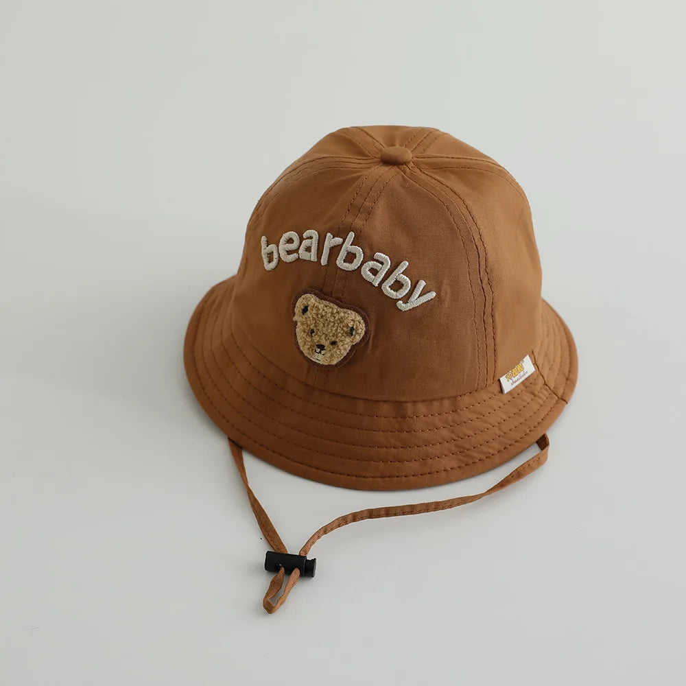 Cute Bear Baby Bucket Hats. Boy Girl Summer Uv Protection Fisherman Caps Kids Outdoor Sunshade Panama Basin Caps