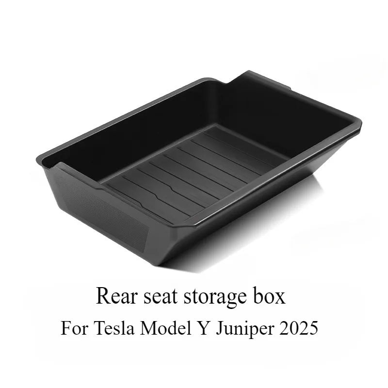 Tesla Model Y Juniper 2025, Front Seat Storage Box, Under Seat Organizer Trash Can Car Interior Accessories