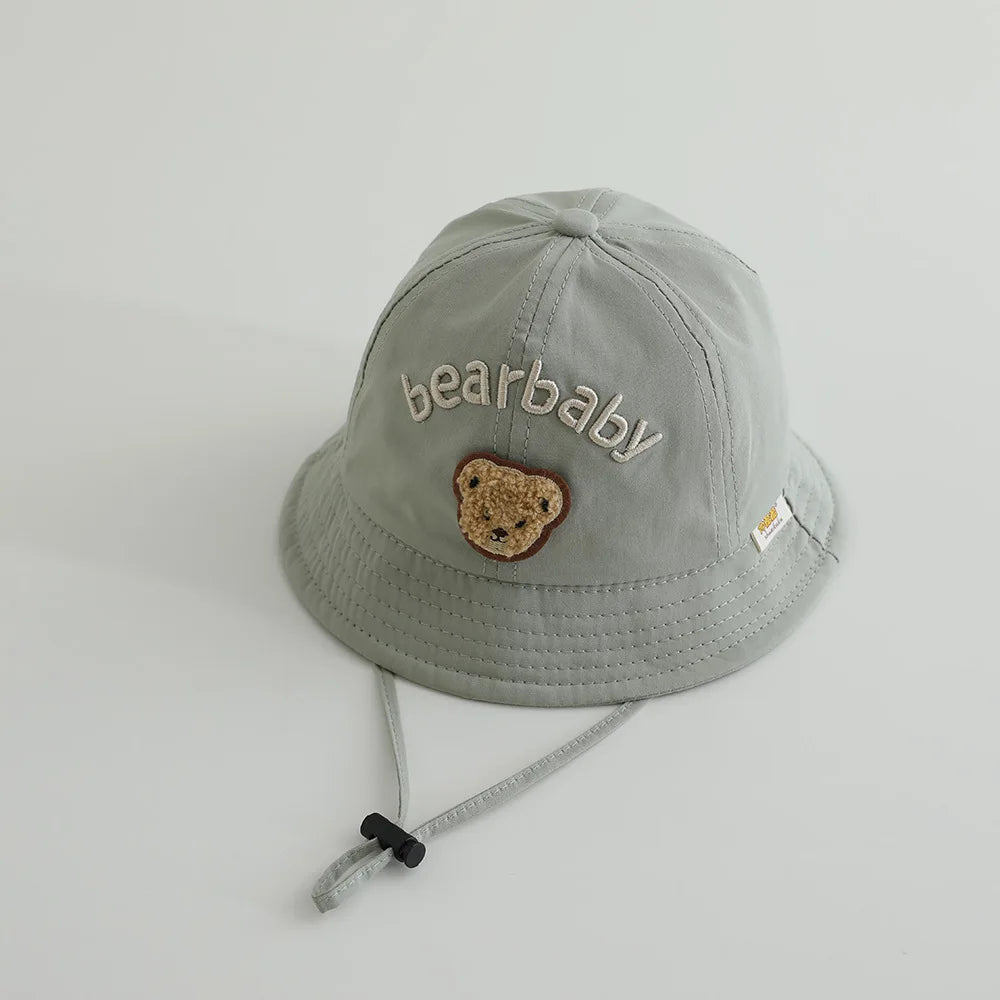 Cute Bear Baby Bucket Hats. Boy Girl Summer Uv Protection Fisherman Caps Kids Outdoor Sunshade Panama Basin Caps