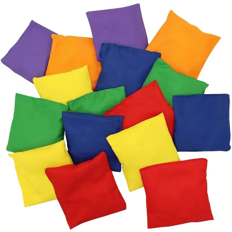 10pcs sand bag square. Portable bag sandbag toy children playground children's handmade soft sandbag canvas throwing game