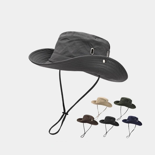 Unisex All Season Waterproof Sun Hat Breathable Outdoor Hat with Neck Flap Camping Hiking Fishing Windproof Wide Brim Sun Hat