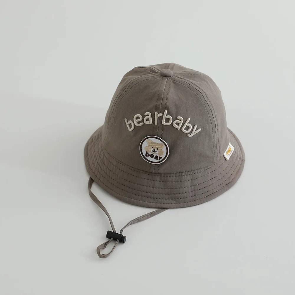 Cute Bear Baby Bucket Hats. Boy Girl Summer Uv Protection Fisherman Caps Kids Outdoor Sunshade Panama Basin Caps