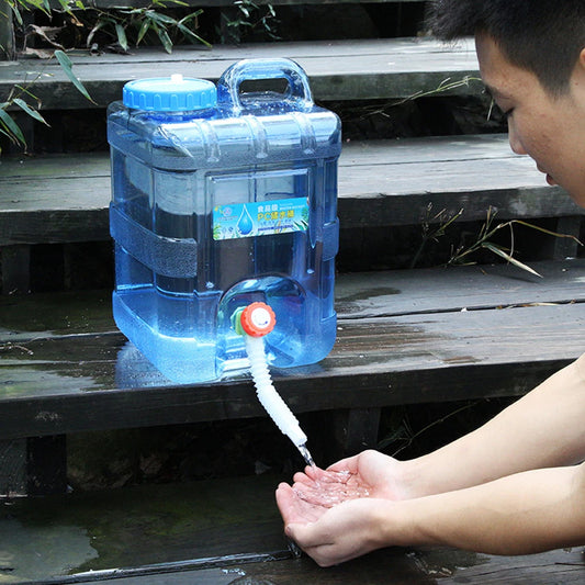 Outdoor Water Bucket With Spigot,  Leakproof Camping Water Tank Water Container With Detachable Faucet