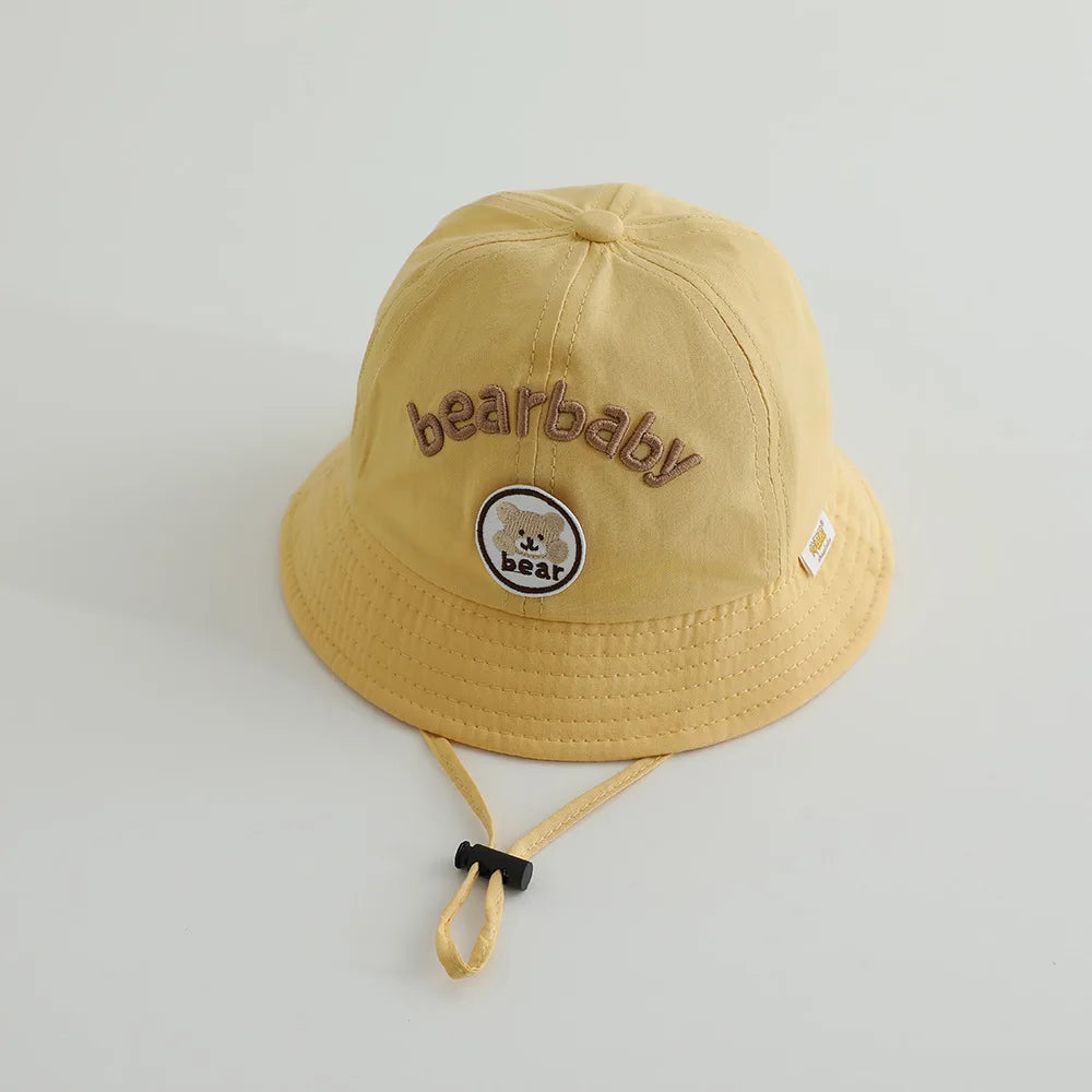 Cute Bear Baby Bucket Hats. Boy Girl Summer Uv Protection Fisherman Caps Kids Outdoor Sunshade Panama Basin Caps