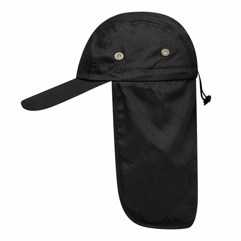 Outdoor Summer Sunscreen Fisherman Hats Women Men. Breathable Fishing Caps Wide Brim Sun Hat with Neck Flap For Travel Hiking