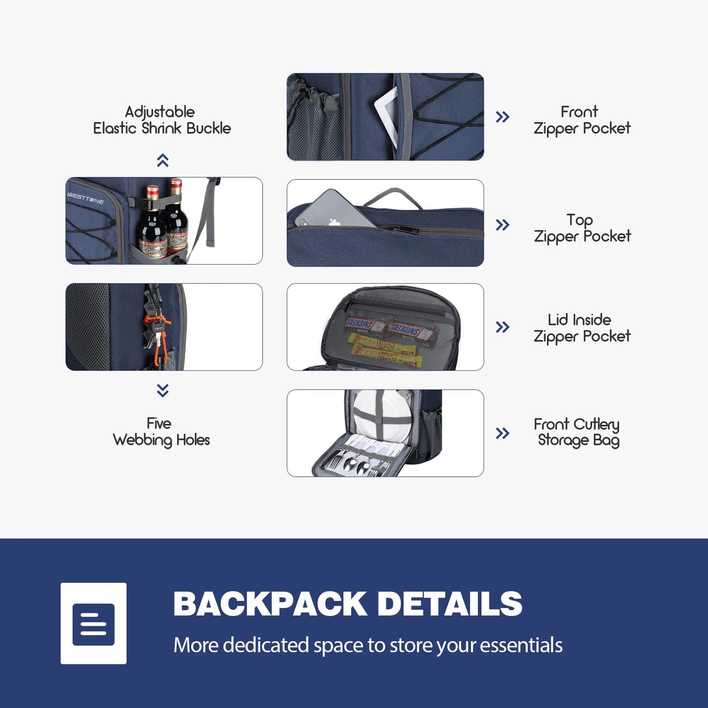 Cooler Backpack Leakproof Insulated. Soft Cooler Bag. Camping Beach Cooler Ice Chest Backpack for Hiking Travel