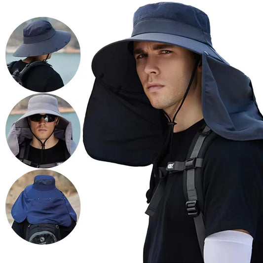 Sun Protection Bucket Hat.  Summer Outdoor Hunting Cycling Hiking Hats Camping Visor Caps Removable Fisherman Cap for Men Women