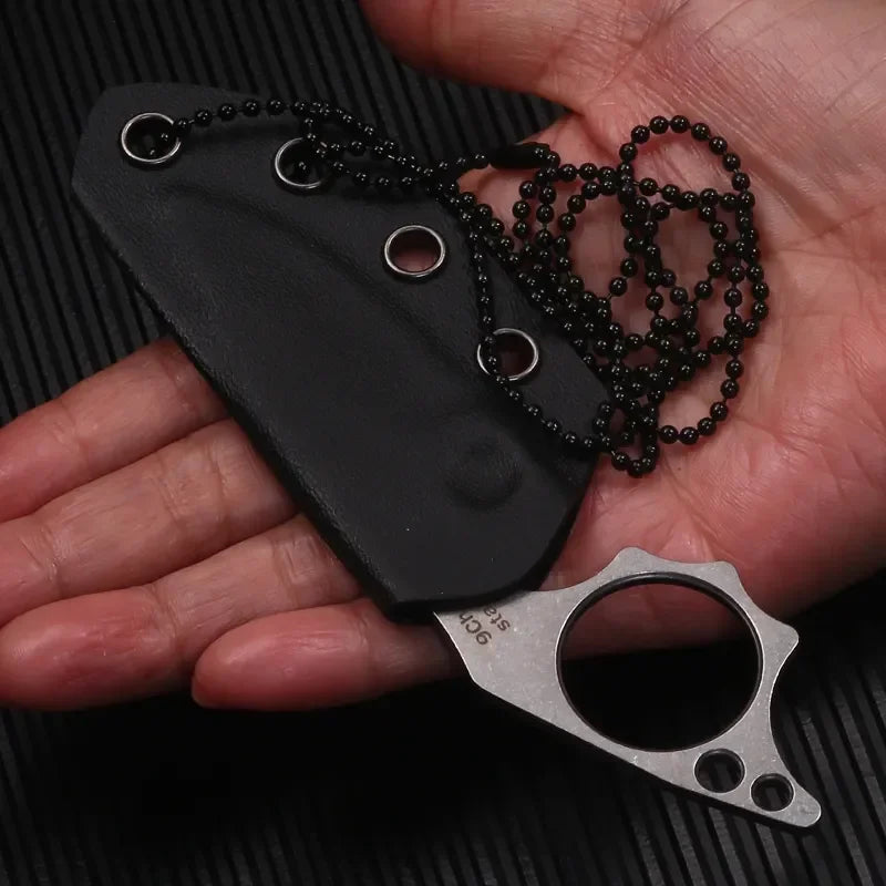 Portable Mini Tactical Fixed Blade Chain Knife Stainless stee' Small Pocket Knives' Survival Outdoor Camping Tool