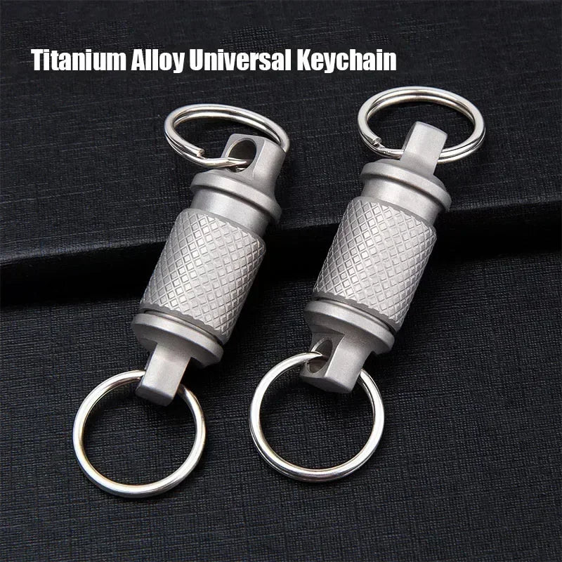 Titanium Alloy Keychain Multifunctional Belt Outdoor Tool Keychain, Multitool Hanging
