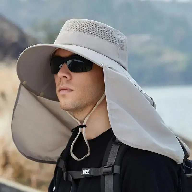Sun Protection Bucket Hat.  Summer Outdoor Hunting Cycling Hiking Hats Camping Visor Caps Removable Fisherman Cap for Men Women