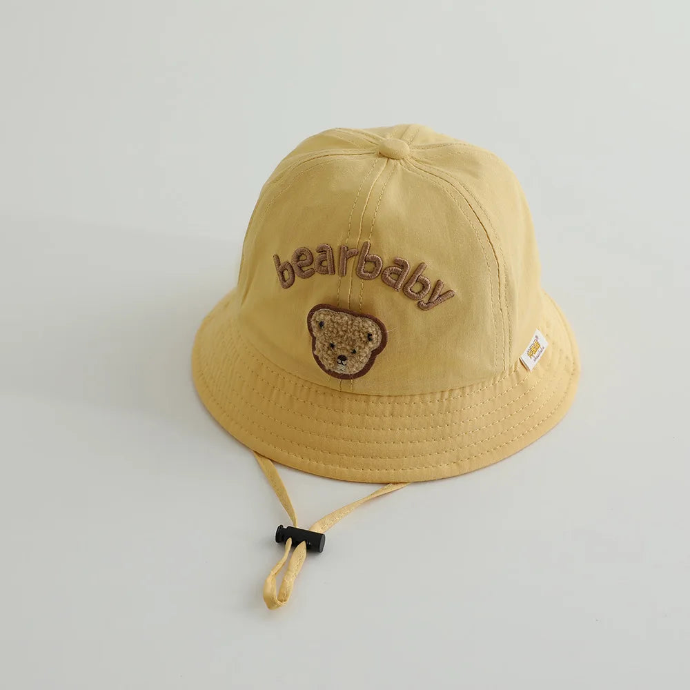 Cute Bear Baby Bucket Hats. Boy Girl Summer Uv Protection Fisherman Caps Kids Outdoor Sunshade Panama Basin Caps