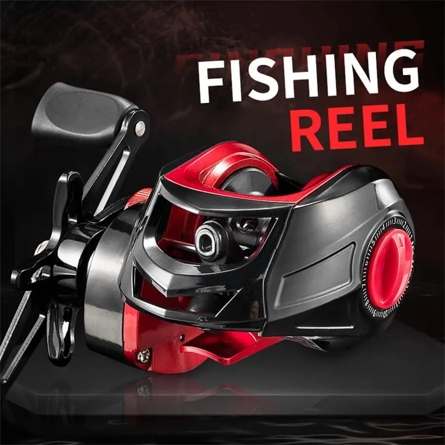 High-Speed Baitcasting Reel Lightweight Nylon Frame, Magnetic Brake