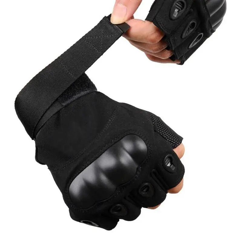 Outdoor Fingerless Gloves Hard Finger, Horseback Riding, Hiking Half Finger Gloves