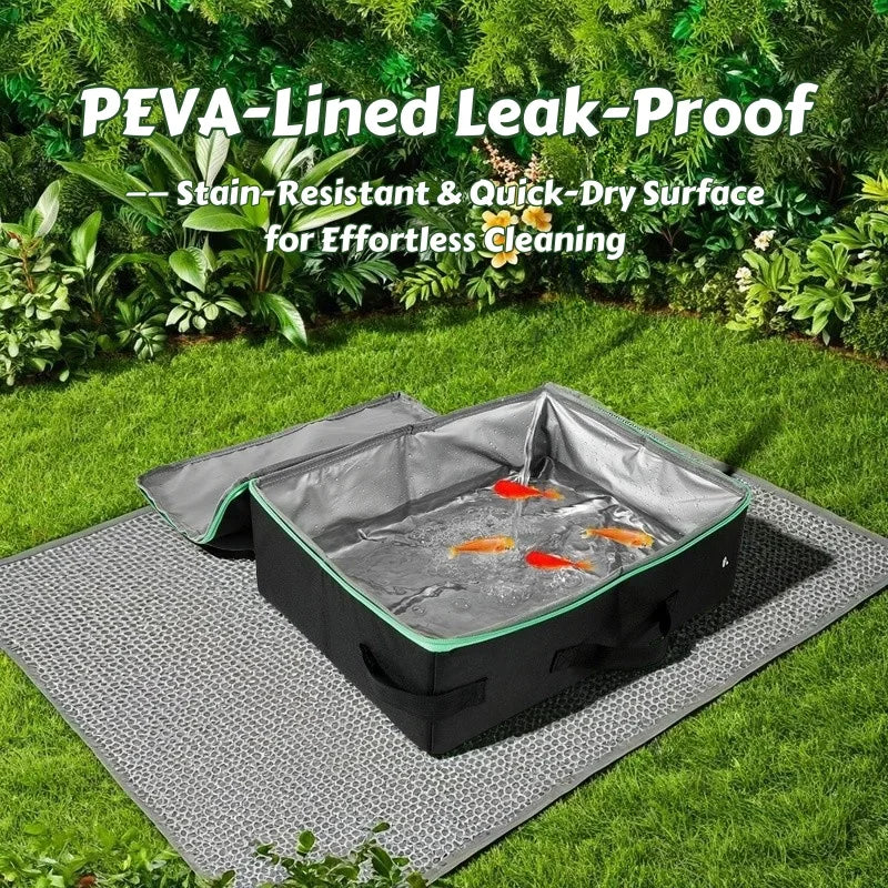Portable Foldable Cat Litter Box – Waterproof Travel Toilet for Camping/Carriers | Collapsible & Leakproof Design Cat Toilet