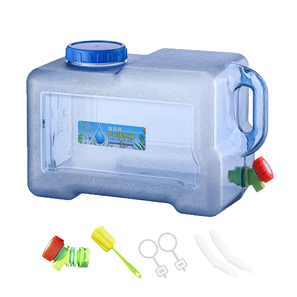 Outdoor Water Bucket With Spigot,  Leakproof Camping Water Tank Water Container With Detachable Faucet
