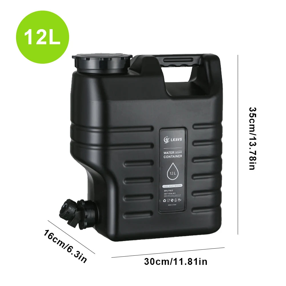Drinking Water Container with Spigot, Leakproof Camping Water Tank Large Capacity Water Storage Carrier