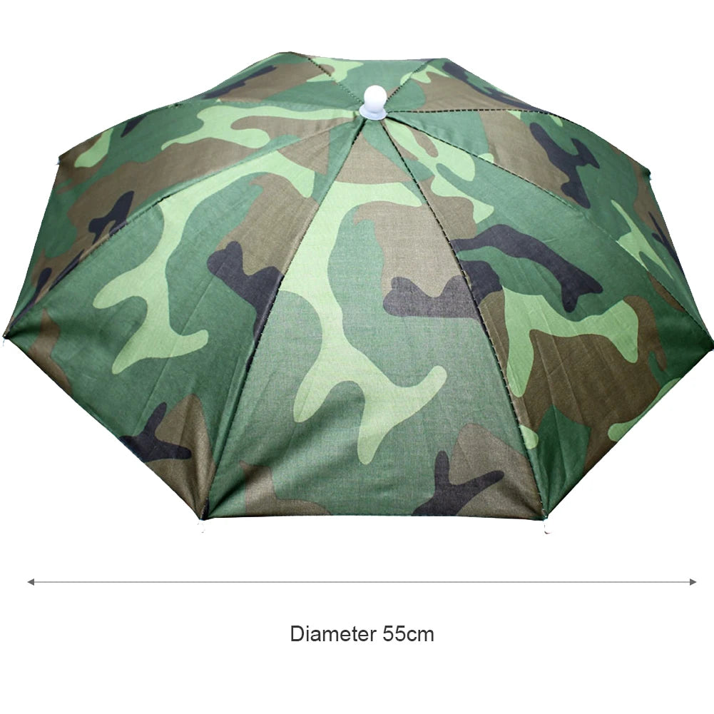 Umbrella Hat Foldable Fishing Sunshade Headwear Cap Waterproof Camping Beach Fishing Hat