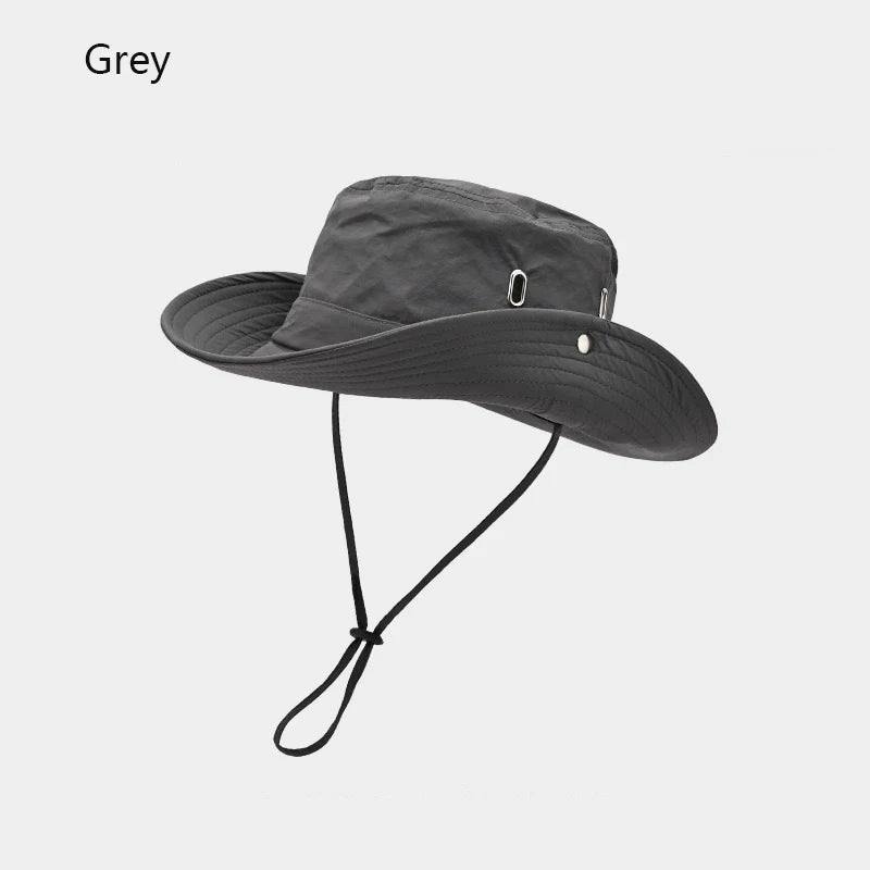 Unisex All Season Waterproof Sun Hat Breathable Outdoor Hat with Neck Flap Camping Hiking Fishing Windproof Wide Brim Sun Hat