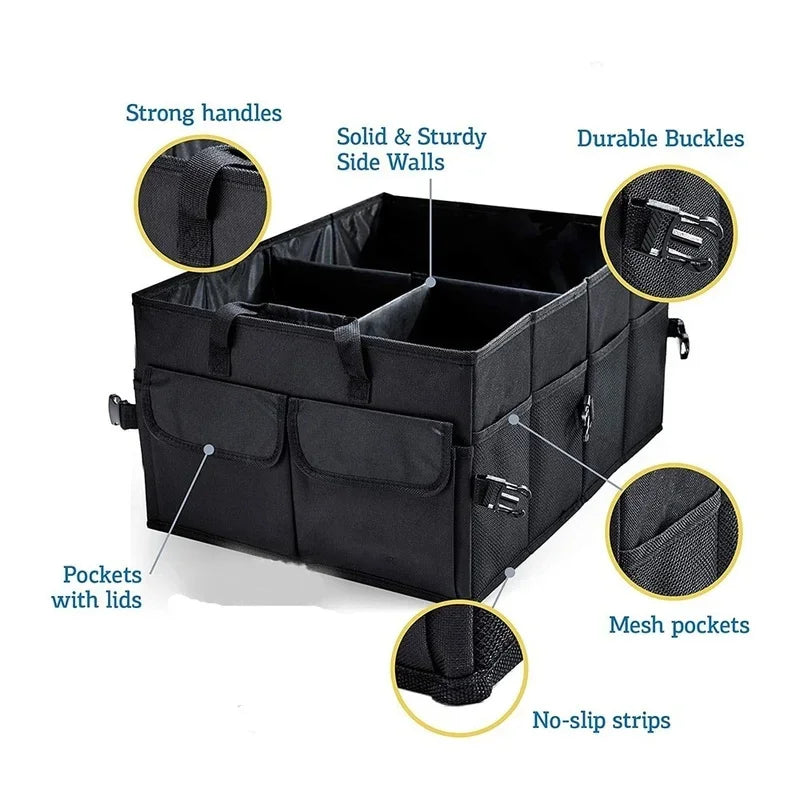 Car Storage Box Car Trunk Organizer Eco-Friendly Super Durable Collapsible Cargo Storage Tool Auto Trucks Trunk Box