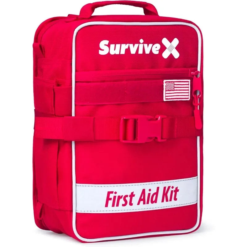 Large First Aid Kit for Car, Travel & Home - Emergency Kit for Hiking, Camping, Backpacking and Outdoors.
