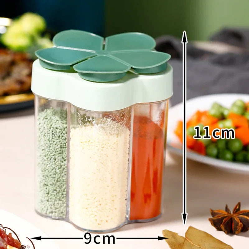Camping Seasoning Jar with Lids Transparent Spice Compartment for Outdoor Cooking BBQ Salt and Pepper Shaker Outdoor Camping