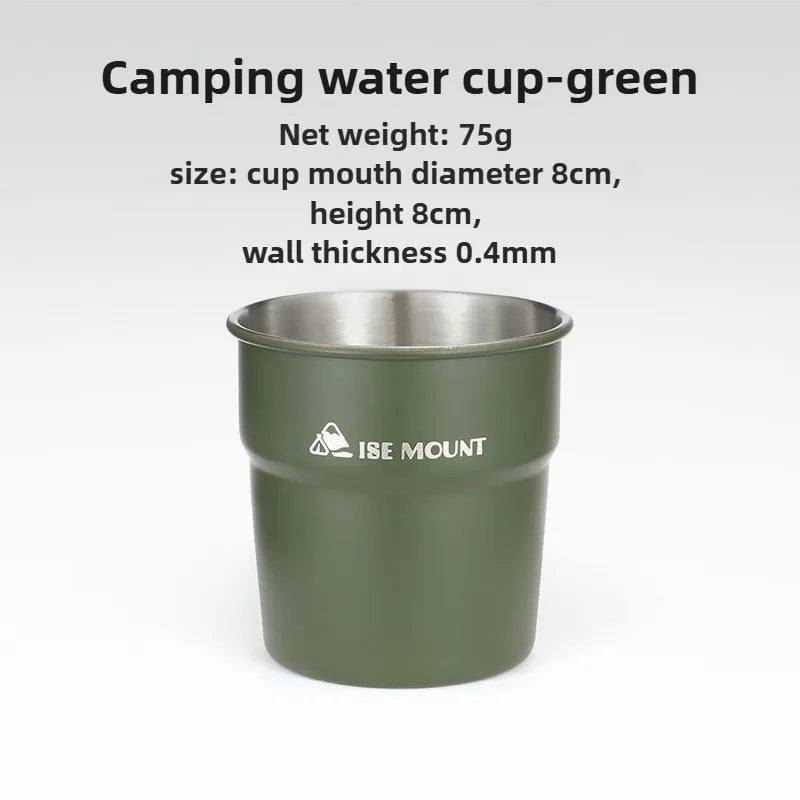 Outdoor stainless steel cup camping beer cup for camping beverage with storage bag
