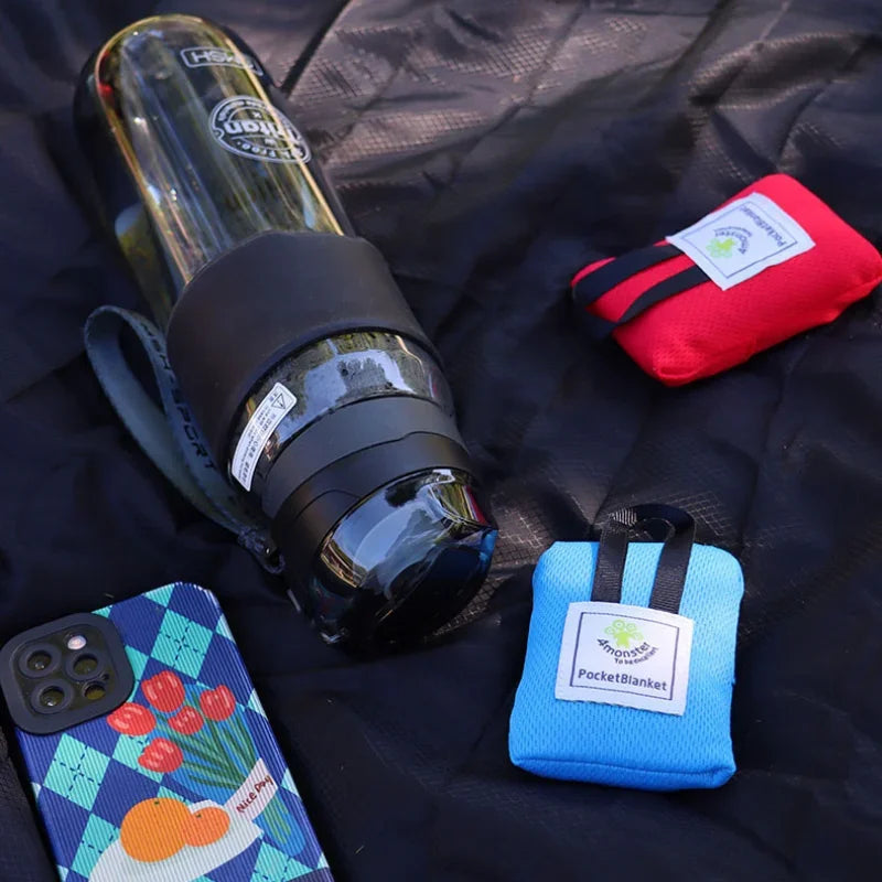 Mini Pocket Picnic Blanket Outdoor Pocket Blanket Foldable Outdoor Picnic Mat portable Ultra-thin pocket Beach Pad