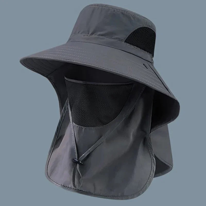 Summer Sun Hats UV Protection.  Outdoor Hunting Fishing Cap For Men Women. Hiking Camping Visor. Bucket Hat Neck Flap Fisherman Hat