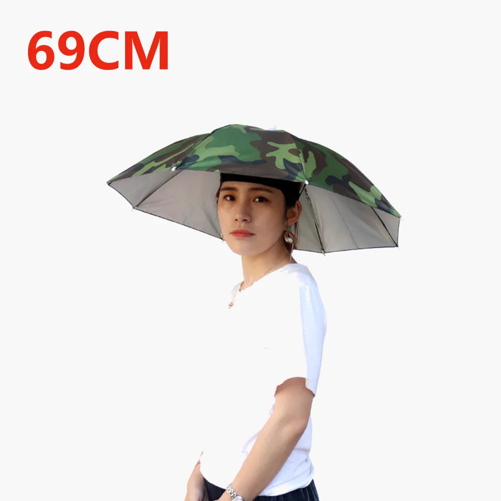 Umbrella Hat Foldable Fishing Sunshade Headwear Cap Waterproof Camping Beach Fishing Hat