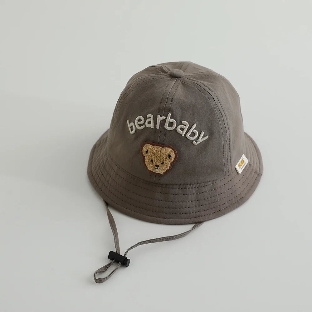 Cute Bear Baby Bucket Hats. Boy Girl Summer Uv Protection Fisherman Caps Kids Outdoor Sunshade Panama Basin Caps