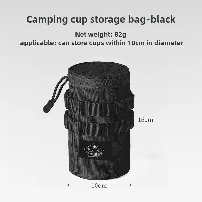 Outdoor stainless steel cup camping beer cup for camping beverage with storage bag