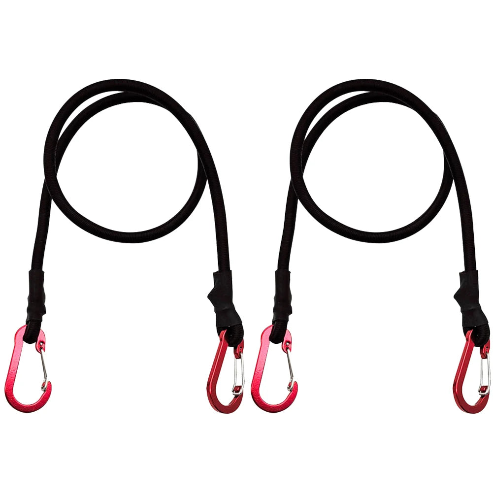 Heavy Duty Bungee Cord Aluminum Alloy Elastic Tie Strap String Carabiner Hooks Cord Elastic Rope for Luggage Rack Cargo
