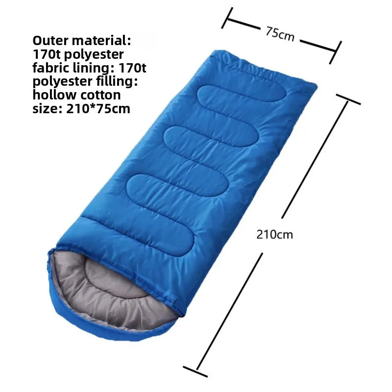 Emergency Sleeping Bag Adult Outdoor Spring and Autumn Adult Men and Women Thickened Warm Portable Camping Single Person