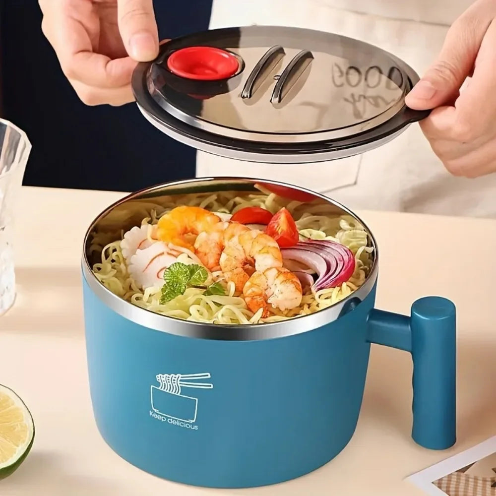 Ramen Bowl, Lunch Container, Large Thai Soup Bowls, Tableware with Phone Stand, Cereal Bowls for Home, Kitchen, Camping,