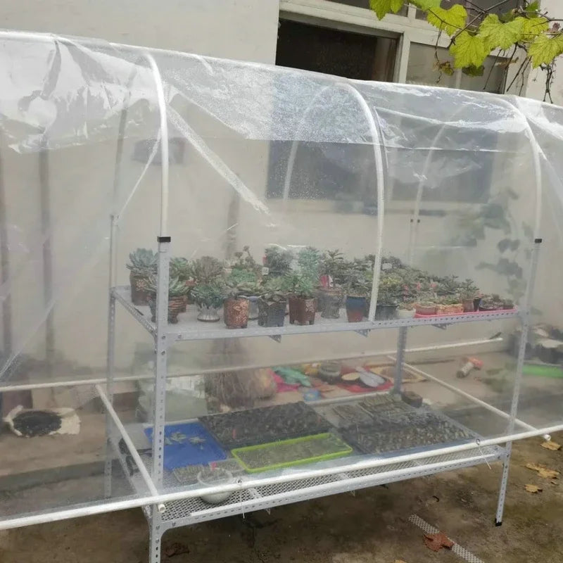 Transparent PVC Tarpaulin Tent Cover Windows Windproof Waterproof Garden Tarp