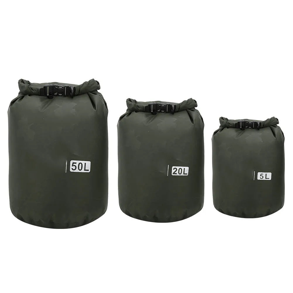 Waterproof Dry Bag PVC Outdoor Foldable Waterproof Barrel Dry Bag Storage Carrying Bags Camping Hiking Beach Outdoor Barrel Bag