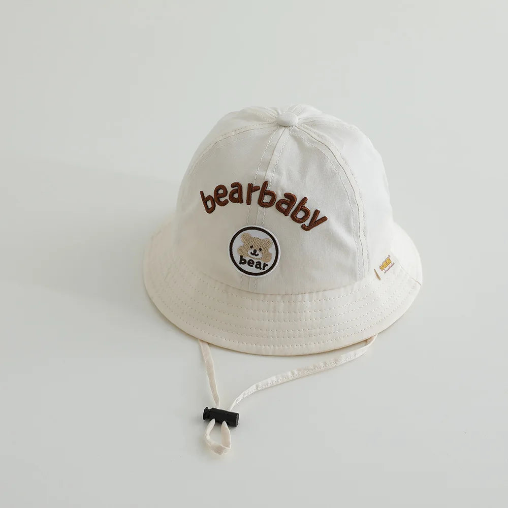 Cute Bear Baby Bucket Hats. Boy Girl Summer Uv Protection Fisherman Caps Kids Outdoor Sunshade Panama Basin Caps