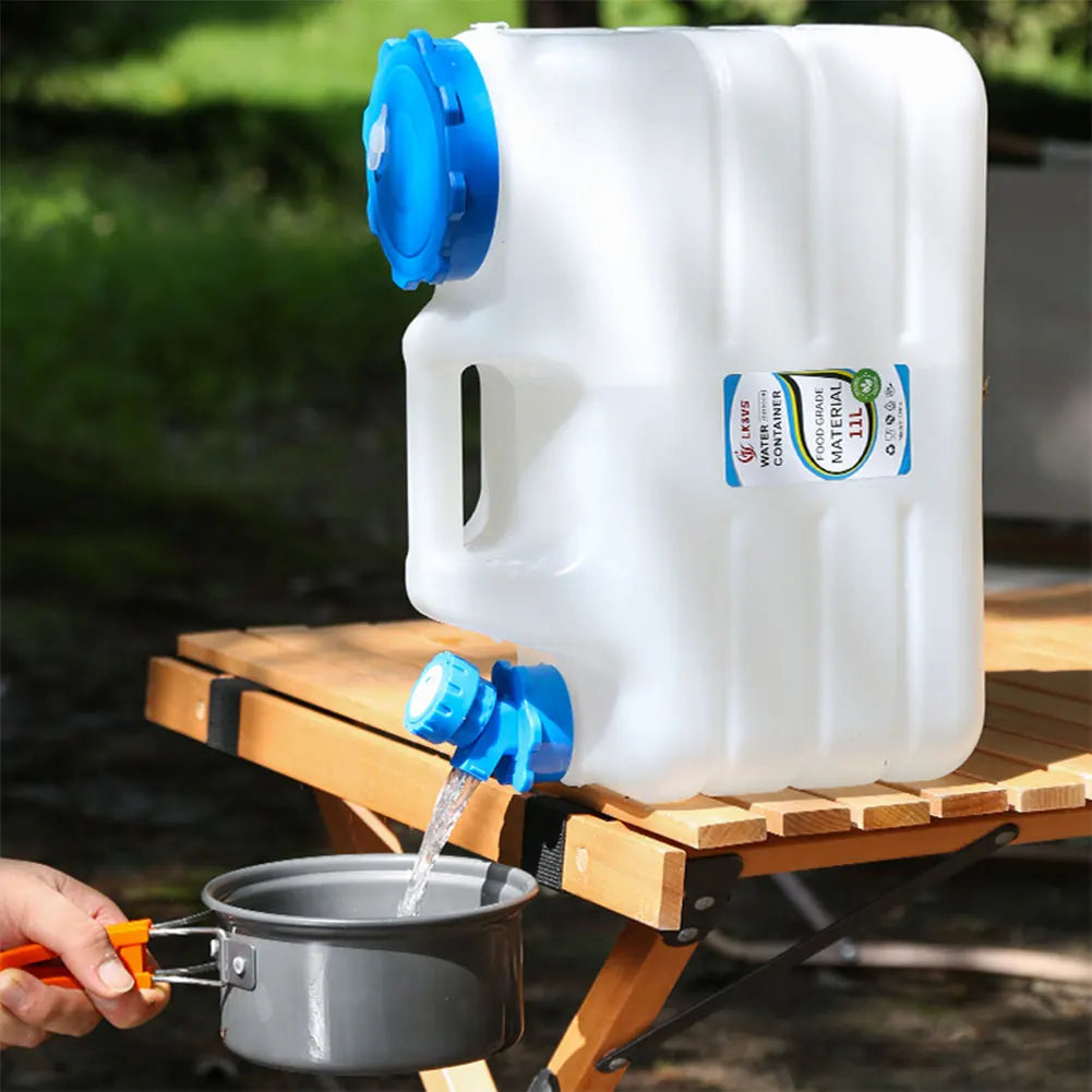 Drinking Water Container with Spigot, Leakproof Camping Water Tank Large Capacity Water Storage Carrier