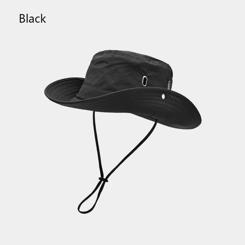 Unisex All Season Waterproof Sun Hat Breathable Outdoor Hat with Neck Flap Camping Hiking Fishing Windproof Wide Brim Sun Hat