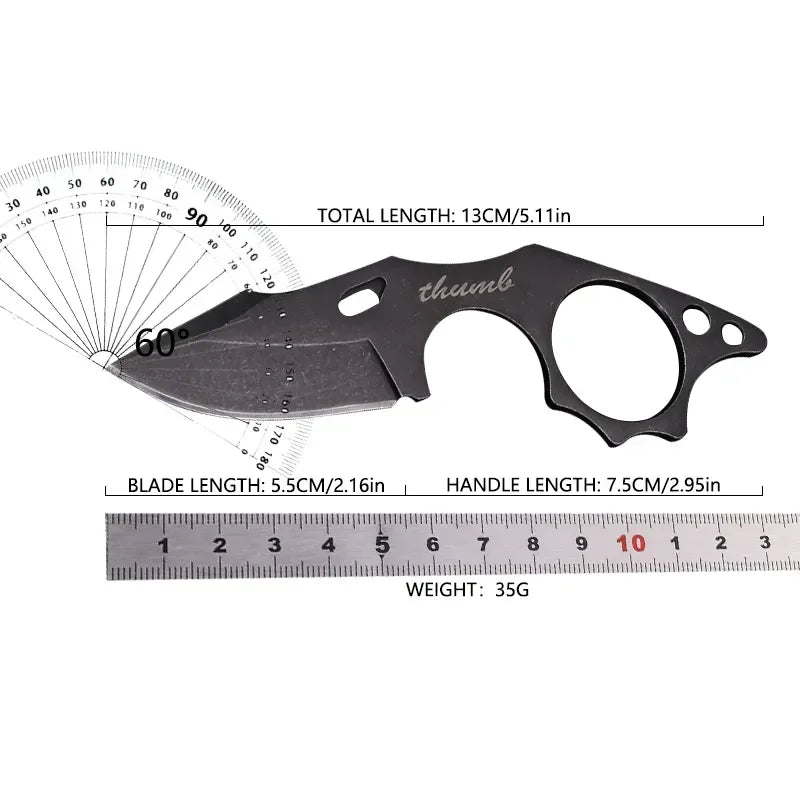 Portable Mini Tactical Fixed Blade Chain Knife Stainless stee' Small Pocket Knives' Survival Outdoor Camping Tool
