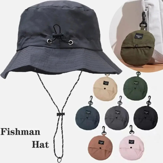 Foldable Waterproof Fisherman Hat Unisex. Summer Sun Protection Cap for Camping Hiking Mountaineering Outdoor Activities