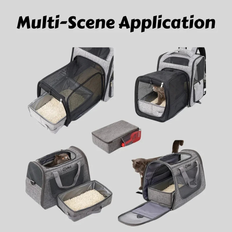Portable Foldable Cat Litter Box – Waterproof Travel Toilet for Camping/Carriers | Collapsible & Leakproof Design Cat Toilet
